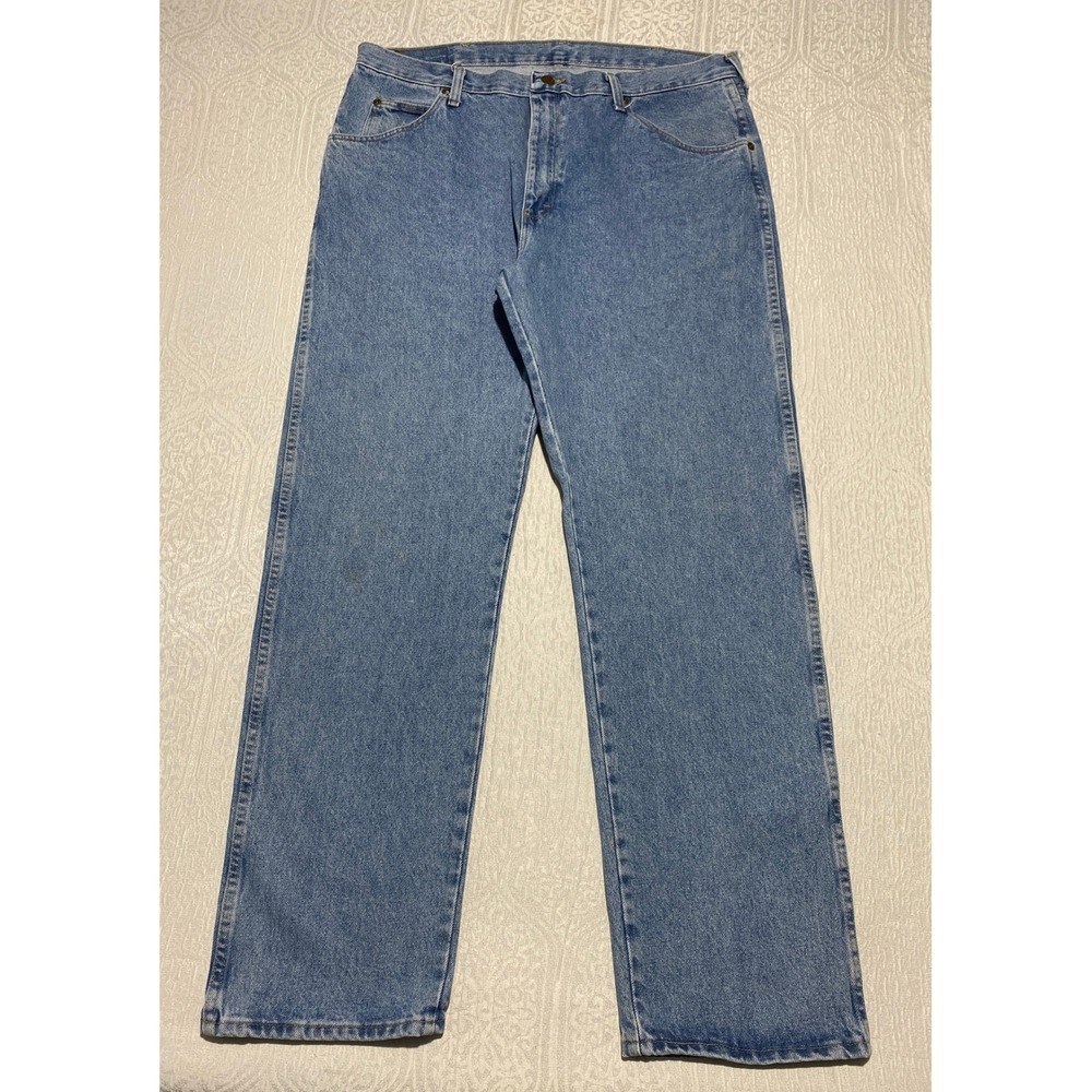 Wrangler Mens Regular Fit Straight Leg Jeans 38x32 Medium Wash Blue 965TPSL